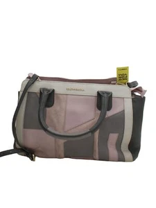 John Rocha Women's Bag Grey Leather with Polyester Shoulder Bag - Picture 1 of 7