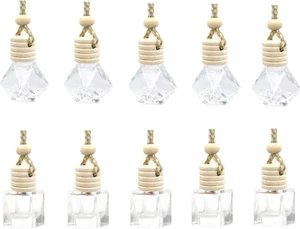 10Pcs Empty Hanging Car Air Freshener Perfume Bottle Aromatherapy Essential Oil - Picture 1 of 7
