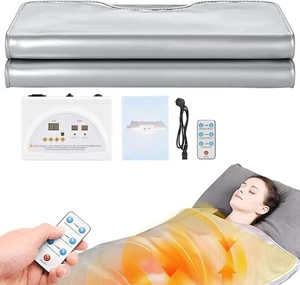 Infrarot Saunadecke, 2 Zonen Far Infrared Sauna Blanket Thermo Sauna Es - Bild 1 von 9