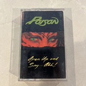 Poison album cassette Open Up And Say … Ahh! Original Owner Smoke Free - Bild 1 von 13