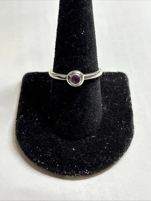 James Avery Remembrance Birthstone Amythest Ring Sterling Silver Size 9 - Image 1 of 2