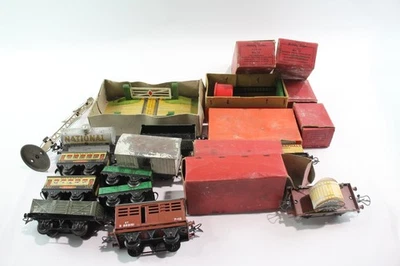 Hornby Spur O Vintage Blech Modelleisenbahn inkl. Waggons Waggons Boxed Restposten - Bild 1 von 4