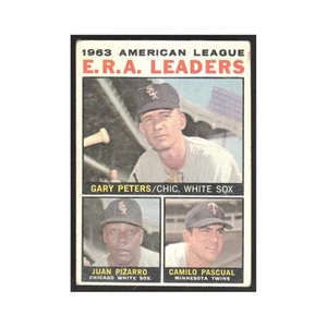 1964 Topps 1963 American League E.R.A. Leaders Chicago White Sox/Minnesota Twins - Picture 1 of 3