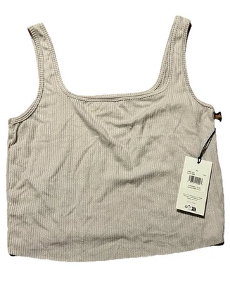 Camiseta sin mangas RVCA Selects pizarra acanalada elástica cuello redondo gris niebla para mujer XL NUEVA CON ETIQUETAS Foto 1 de 4