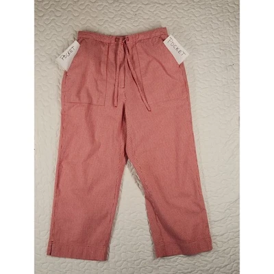 全新 红色 格子 短裤 中号 抽绳 Capris 腰围 28 29 LIVVY PrePPY — 第 1/4 张图片
