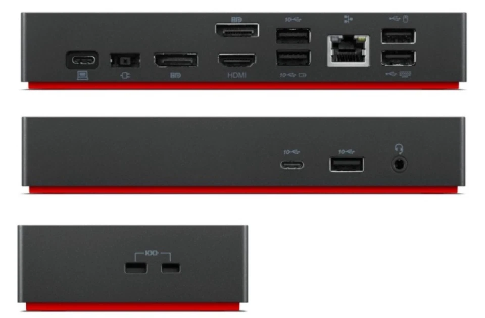 ThinkPad Lenovo Dock USB-C LDA-KP (40AY), Alimentatore 90W e Cavo USB-C - Immagine 1 di 2
