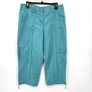 VTG Style & Co Women's 12 Y2K Cargo Capri Cropped Pants Casual - Picture 1 of 15