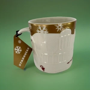 Difícil de Encontrar Starbucks Hsinchu 2011 Relieve 3D Taza de Navidad 16 OZ City Skyline Negra Nueva con Etiquetas - Imagen 1 de 7