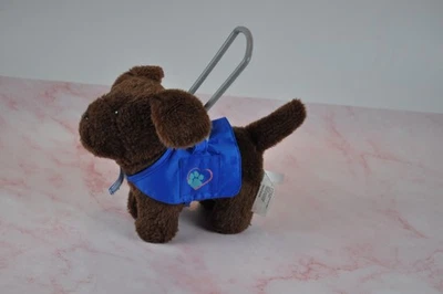 Muñeca American Girl Servicio Perro Marrón Chocolate Chip Cuello Azul Posable Peluche Foto 1 de 4