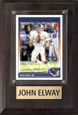 Placa de regalo John Elway Denver Broncos 2025 Donruss Score Prizm Topps 4x6 Foto 1 de 4
