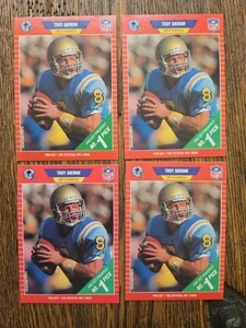 Lot (4)Troy Aikman 1989 Pro Set ROOKIE CARD RC #490 Near Mint Or BETTER - Picture 1 of 1