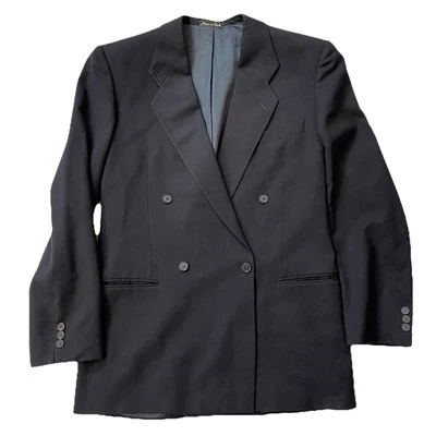 Mani by Giorgio Armani Men's Blazer Wool Made In Italy Navy Blue - Image 1 of 4