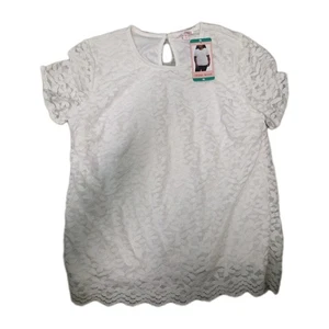 NWT Teddi Rose Ladies Lace Top White *XL* - Picture 1 of 2