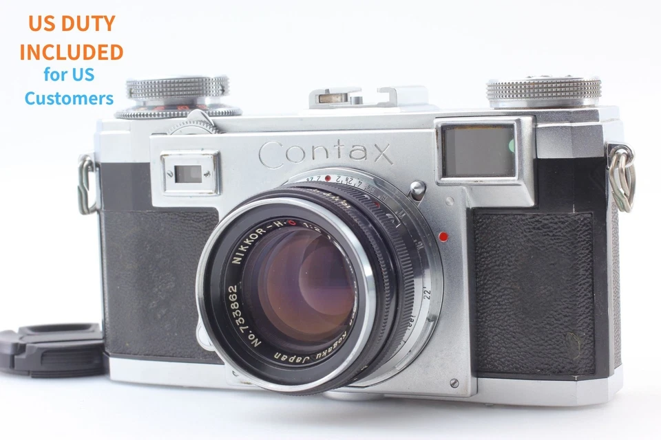 Nikkor H.C Lens [ Near Mint ] Contax IIa Rangefinder + 5cm 50mm f /2 From JAPAN - Image 1 of 4