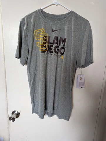 Nike Dri-Fit MLB San Diego Padres SLAM DIEGO T-Shirt Men's Size Large Legend Cover