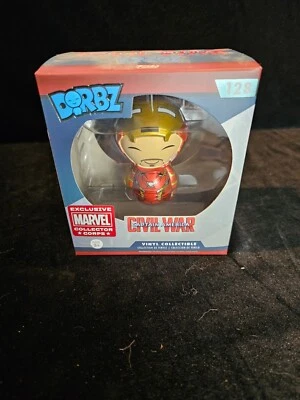 Funko Dorbz Marvel Guerra Civil Iron Man Desenmascarado #128 Exclusivo del Cuerpo de Coleccionistas Foto 1 de 4