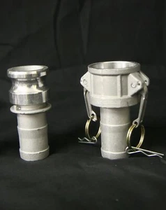 4" (102mm) Type C and Type E Male/Female x Hose Tail Set-Pack of 2 - Picture 1 of 3