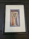 Framed 1950's PM10 Leroy Satchell Paige Pinback Pin with Ribbon and Charm Sharp!