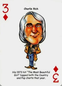 Tarjeta de juego de intercambio único de Charlie Rich Country Singer - 1 tarjeta - Imagen 1 de 2