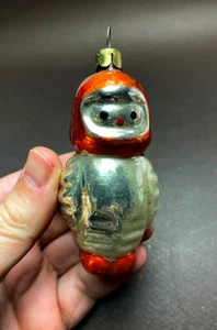 USSR TRE DECORATIONS NEW YEAR Russian Soviet Glass Xmas Ornament Toy ASTRONAUT - Picture 1 of 13