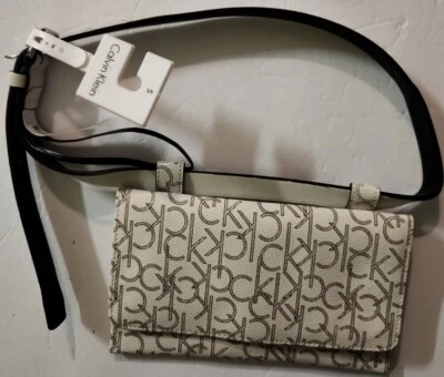 Calvin Klein Crossbody Bag Women'sDesigner Small  White / Brown - Image 1 of 4