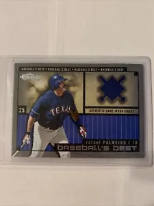 Fleer Showcase 2002 Rafael Palmeiro Baseball's Best Game-Worn Jersey Card - Foto 1 di 2