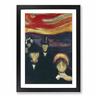 Anxiety By Edvard Munch Wall Art Print Framed Canvas Picture Poster Decor