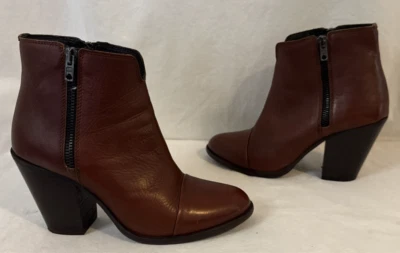 Usado en Excelente Condición Boemos Mujeres Camel Cuero Italiano Botines Botín Talla 7.5 EE. UU. 38 EUR Foto 1 de 4