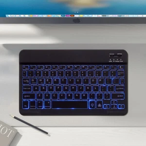 Rechargeable Wireless Bluetooth Keyboard For IOS iPad Android Tablet PC Windows - Picture 1 of 25