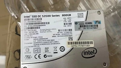 Intel 800GB DC S3500 6G/s 2.5" SATA SSD HP Version for server SSDSC2BB800G4P - Image 1 of 3