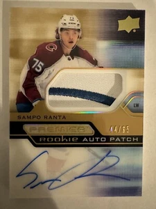 Sampo Ranta 2021-22 Premier Auto 2 Color Patch /65 Rookie Colorado Avalanche - Bild 1 von 8