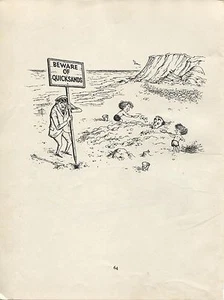 Norman Thelwell. "Buried in Quicksand" Original vintage 1957 cartoon print. - Picture 1 of 1