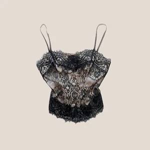 ♟🥀 Vintage 2k Guess lace whimsygoth bustier top Size XS - Picture 1 of 7