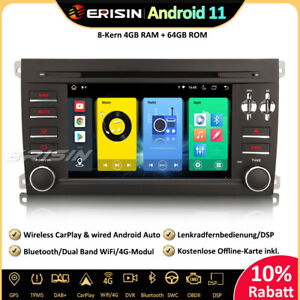 8-Kern Android 11 Autoradio GPS Navi for Porsche Cayenne CarPlay DAB+Wifi CD RDS