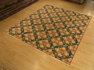 7.6 x 9 Handmade Fine Quality Afghan Gabbeh Rug _Vegetable Dyes Hand-Spun Wool - Image 1 of 4