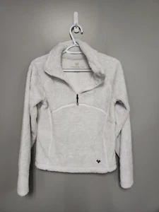 Obermeyer Fleece Pullover Womens Quarter Zip Size Large White - Picture 1 of 6