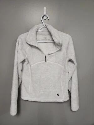 Pullover polar Obermeyer para mujer cuarto cremallera talla grande blanco  Foto 1 de 4