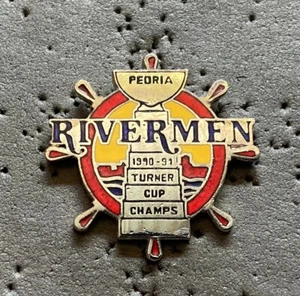 Peoria Rivermen 1990-91 Turner Cup Champs IHL Hockey Pin - Imagen 1 de 2