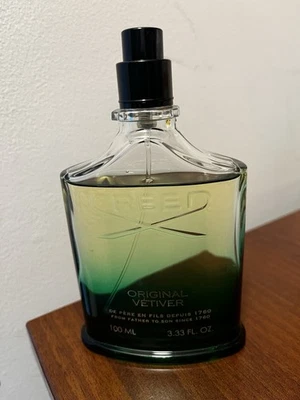 Creed Original Vetiver Eau De Parfum Botella 3.3 OZ Excelente Lote 2018 Foto 1 de 2