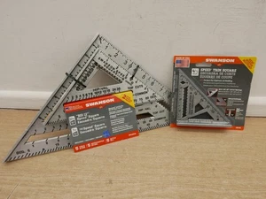 SWANSON SW1201K 7" & 12" ALUMINIUM ROOFING SQUARES + S0145 4.5" TRIM SQUARE - Picture 1 of 3