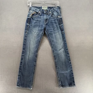 Ariat Jeans Womens 28/30 Slim Fit Blue Denim Western Cowgirl Low Rise Straight - Picture 1 of 22