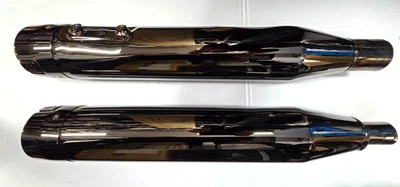 "Silenciadores de escape deslizables cromados ahumados OEM CVO Harley-Davidson 2017-2025 M8" Foto 1 de 4