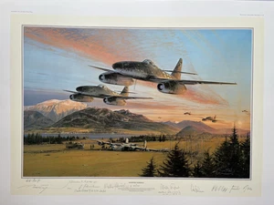 Robert Taylor “Fighter General” Artists Proof Signed 9 WW2 Luftwaffe Pilots - Picture 1 of 2