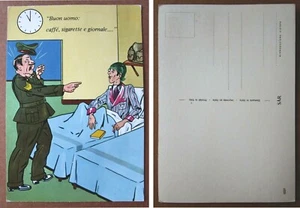 Cartolina Umoristica Leva "BUON UOMO: CAFFE', SIGARETTE E GIORNALI.." - Anni '70 - Picture 1 of 1
