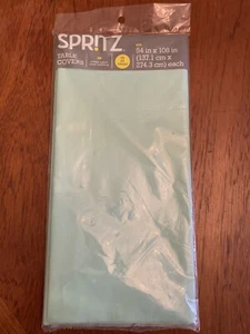 Plastic table cover in light green - 54 x 108" - NEW - set of 2 by Spritz - Picture 1 of 1