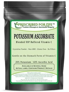 Ascorbato de potasio - polvo mezclado de vitamina C tamponada USP - ácido ascórbico, 1 kg - Imagen 1 de 2