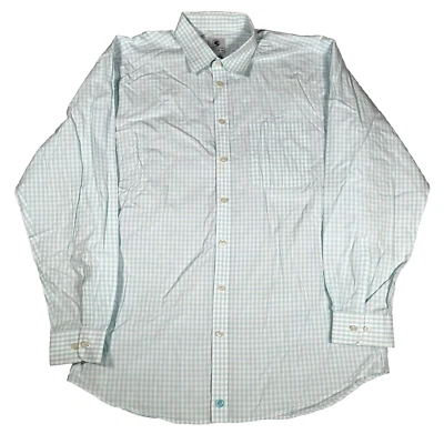 Southern Proper Long Sleeve Button Shirt Mens XLarge XL Gingham Plaid Light Blue - Image 1 of 4