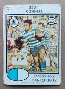 1975 SCANLENS RUGBY LEAGUE Geoff Connell Card #103 Canterbury Bulldogs - Picture 1 of 2