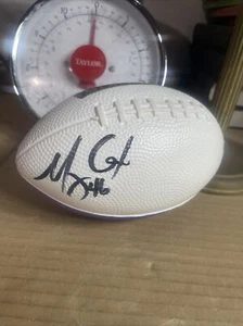 Morgan Cox signiert Nerf Purple & White Mini Football - Bild 1 von 6