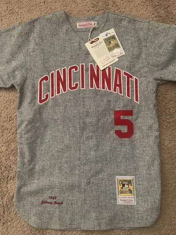 Mitchell & Ness 1969 Johnny Bench Jersey; 100th Anniversary Patch; 40M Cover